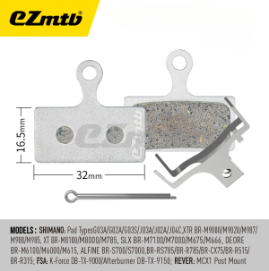 Kevlar Ceramic Pads - Shimano M785