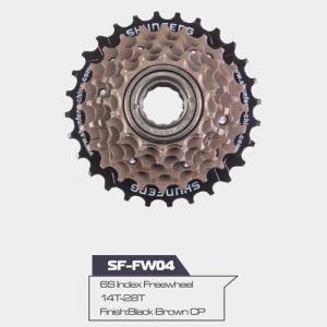 6sp Freewheel 14-28T Brown